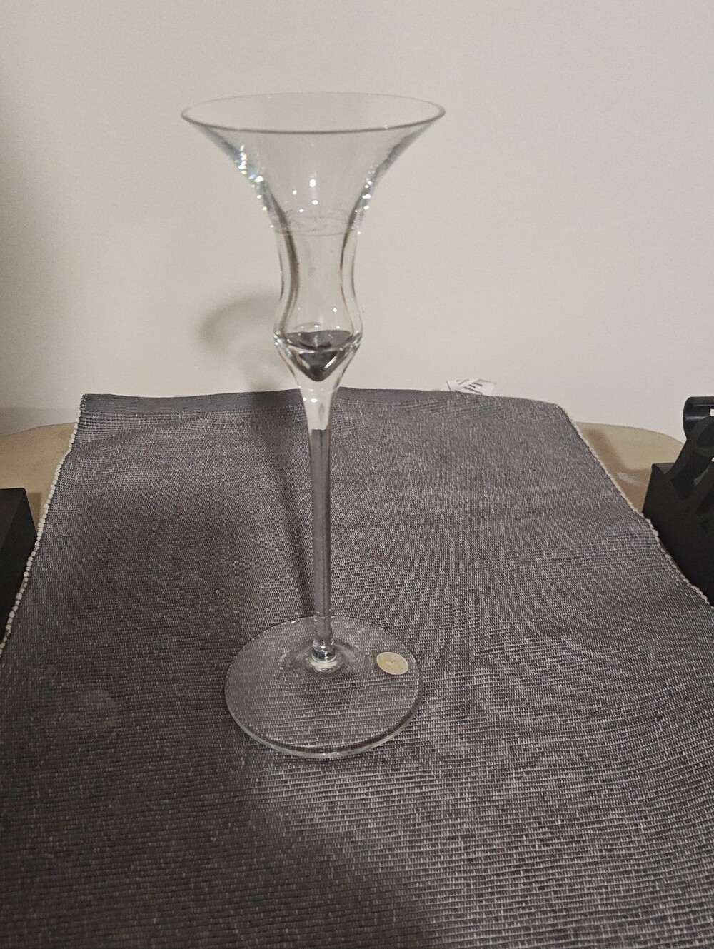 Elegant Clear Crystal Bud Vase